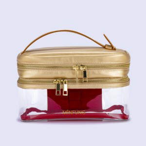 Bolsa de Cosméticos Personalizada MINFUNG de PU, Doble Capa, Ventana Transparente, Impermeable, Bolsillo para Guardar <span class=keywords><strong>Brochas</strong></span> de <span class=keywords><strong>Maquillaje</strong></span>, Bolsa de <span class=keywords><strong>Maquillaje</strong></span> para Mujer - Product Image 1