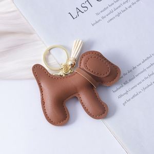 Luxury PU Leather Animal Dog Key Chains Handbag Charms <b>Backpack</b> Pendant Accessories Bag Keychain - Product Image 4