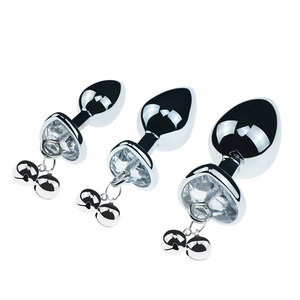 <span class=keywords><strong>DK</strong></span> Meilleure vente Produit de sexe Dilatateur anal Coeur Jeweled Base Male Butt Plug avec petites cloches en métal et chaîne pour hommes et femmes - Product Image 4