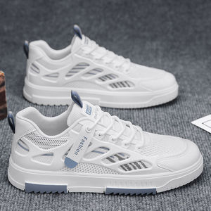Latest Sport Breathable <b>Leather</b> Men's White Flat <b>Sneakers</b> Casual Man's Sport Shoes Casual Shoes - Product Image 2