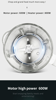 Licuadora de cocina multifuncional de 1.75L, máquina para romper paredes con calefacción, pequeño aparato de cocina inteligente automático para el hogar