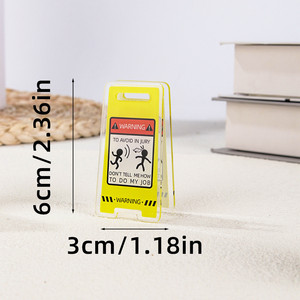 Clip de Papel Acrílico Divertido con Marcador de Libros 'No Me Molestar', 'Estoy Ocupado', Soporte de Escritorio, Etiqueta de Advertencia de Plástico para Oficina, Clip Decorativo para Notas - Product Image 2