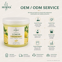 Pâte de cire naturelle au sucre parfumée au citron en pot PP 425g OEM pour épilation et soins de beauté – Distribution