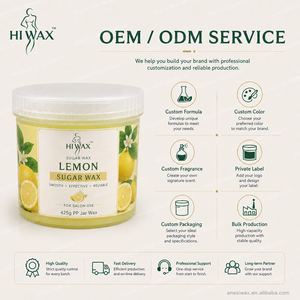 Pâte de <span class=keywords><strong>cire</strong></span> naturelle au sucre parfumée au citron en pot PP 425g OEM pour épilation et soins de beauté – Distribution - Product Image 6