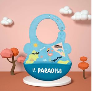 Bavaglini in Silicone Pieghevoli Impermeabili Senza BPA, Accessori per Neonati Lavabili con Stampe di Sicurezza - Product Image 4