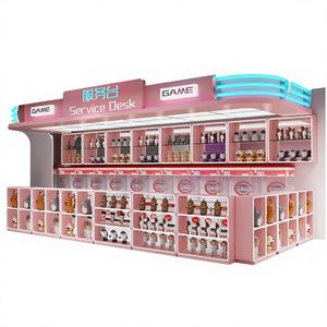 Vitrine d'exposition LED minimaliste <span class=keywords><strong>de</strong></span> luxe pour magasin <span class=keywords><strong>de</strong></span> jouets, finition émaillée, pour la personnalisation <span class=keywords><strong>de</strong></span> jouets en peluche et la rédemption <span class=keywords><strong>de</strong></span> points cadeaux - Product Image 1