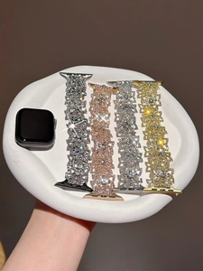 <span class=keywords><strong>Bracelet</strong></span> en métal torsadé entièrement en diamant pour <span class=keywords><strong>Apple</strong></span> <span class=keywords><strong>Watch</strong></span> Series 10 SE 8 <span class=keywords><strong>7</strong></span> 6 5 4 3 2 1 <span class=keywords><strong>Bracelet</strong></span> pour <span class=keywords><strong>femme</strong></span> - Product Image 2