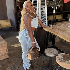 Viviblook กางเกงยีนส์ผู้หญิงเอวสูง, กางเกงยีนส์ใส่ทำงานมีกระเป๋าปะติดกระดุมสำหรับฤดูร้อน - Product Image 2