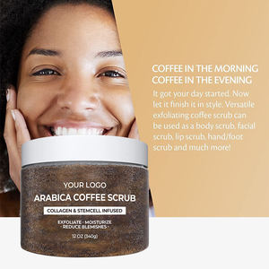Gommage corporel au café Arabica, exfoliant naturel, anti-cellulite, anti-vergetures, à l'huile de coco et au sucre, hydratant, éclaircissant, végan - Product Image 4