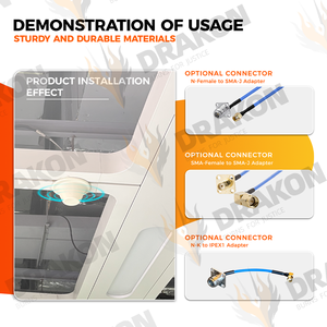 Broadband dalam ruangan GSM 3G 4G 5G 360 derajat cakupan sinyal dudukan kubah Omni WiFi antena langit-langit 5G penguat sinyal 7dBi N-K - Product Image 3