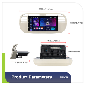 Hikity per <span class=keywords><strong>Fiat</strong></span> <span class=keywords><strong>500</strong></span> 2007-2015 Autoradio Android 7 Pollici 4+64GB Stereo <span class=keywords><strong>Auto</strong></span> Wireless CarPlay Android <span class=keywords><strong>Auto</strong></span> GPS WIFI Audio <span class=keywords><strong>Auto</strong></span> OEM - Product Image 5