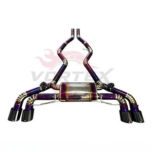 Système d'échappement Catback Vortex Purple Titanium avec valves pour BMW G20 G22 M340i M440i 3.0T avec sorties d'échappement quadruples en carbone - Product Image 2
