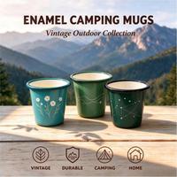 Gobelet en émail avec logo personnalisé, design européen, cadeau promotionnel, anti-fuite, sans BPA, réutilisable, grande capacité, portable