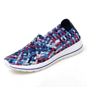Hot Sale Men And Women Woven Shoes Casual Outdoor Slip-on Lightweight Sports Shoes Walking Style Platform Shoes