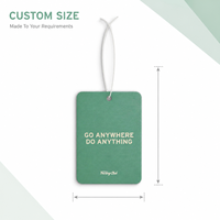 Désodorisant de voiture rectangulaire personnalisé en papier, carte parfumée suspendue avec logo, impression couleur recto-verso