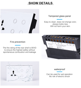 147*86Mm Cuộc Sống Thông Minh <span class=keywords><strong>App</strong></span> Kiểm Soát Cảm Ứng Glass Panel Wifi 4Gang Tường <span class=keywords><strong>Switch</strong></span> & Tường Ổ Cắm Tương Thích Alexea & Google Home - Product Image 5