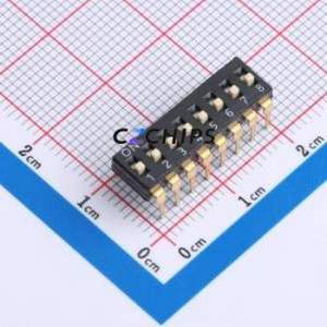 DSIC-C-08 DIP Switch Through hole Component (THT) Switch 8 2.54mm Black - Product Image 1