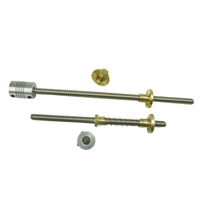 Tornillo Trapezoidal de Acero Inoxidable 304 con Dientes Izquierdos y Derechos TR8*2/TR8*4/TR8*8, Tuerca de Latón para Equipos de Impresión e Impresoras 3D