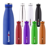 Botella de Agua Aislada de 500 ml con Forma de Cola, Termo con Impresión de Logotipo Personalizado, Botella Termo de Acero Inoxidable de Doble Pared Resistente