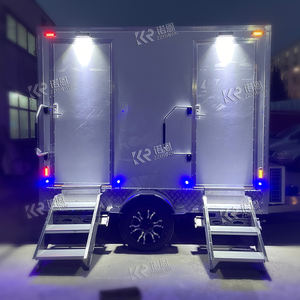 WC chimique préfabriqué personnalisé, toilettes portables de luxe VIP, remorque de toilettes mobiles, toilettes portables pour le camping en extérieur - Product Image 5