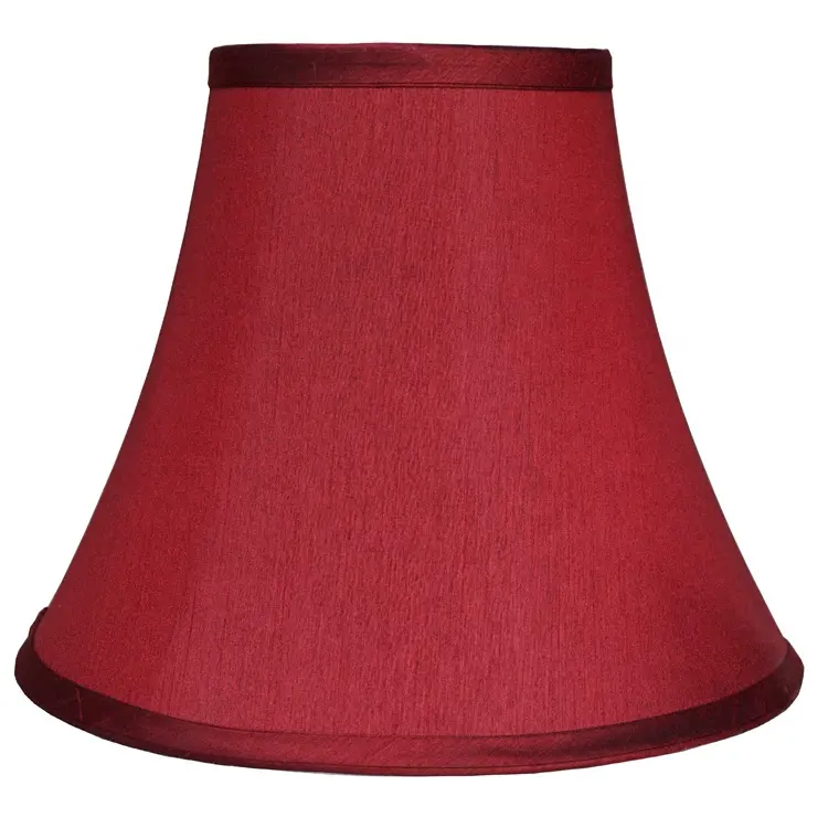 Lâmpadas básicas fabricante de tecido vermelho dongguan lâmpada sombra