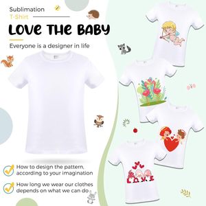 เสื้อยืดเด็กสีขาวแบบเรียบ ไซส์ <span class=keywords><strong>2T</strong></span> 3T สำหรับเด็กผู้หญิงและเด็กผู้ชาย เหมาะสำหรับงานซับลิเมชั่น - Product Image 3