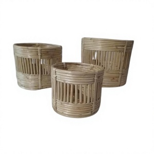 Eco Friendly Bamboo Handmade Woven Storage Bin Basket Modern Design Lightweight <b>Food</b> Container <b>for</b> Home Storage <b>Toys</b> Decor - Product Image 1