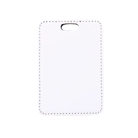 Étiquette de bagage moderne multifonction en cuir PU blanc personnalisable pour mariage, porte-carte d'identité et nom de voyage, idéale pour la sublimation