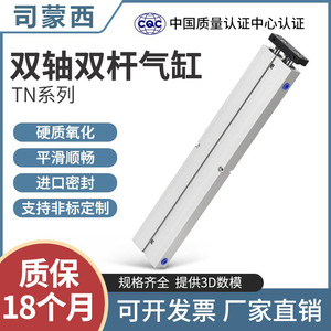 Cilindro de Pistón de Doble Acción TN10/16/20/25/32*150-175X200*250*300, Carrera Larga, Doble Eje, Doble Vástago, Tamaño Extendido - Product Image 4