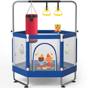 ซัพพลา<span class=keywords><strong>ย</strong></span>เออร์จีนขา<span class=keywords><strong>ย</strong></span>ส่งแทรมโพลีนในร่มสำหรับเด็ก แทรมโพลีนกระโดดแบบปลอดภั<span class=keywords><strong>ย</strong></span>พร้อมตาข่า<span class=keywords><strong>ย</strong></span>ป้องกันสำหรับเด็ก - Product Image 3