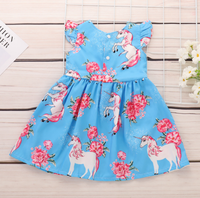 Robe florale pour filles tendance, vêtements de fête pour enfants, robes en coton pour filles, été, 3-5 ans, robe sans manches pour filles