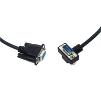 Cable de Extensión Serial RS232 Magnético, DB9PIN Macho con Ángulo de 90 Grados hacia Arriba a DB9 Hembra Recto, Tipo-C, TPE, Nylon, para Cámara de Computadora