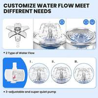 Fontaine à eau portable moderne et élégante pour chats avec filtration par circulation, en matériau PC, compatible multi-prises pour chats et chiens