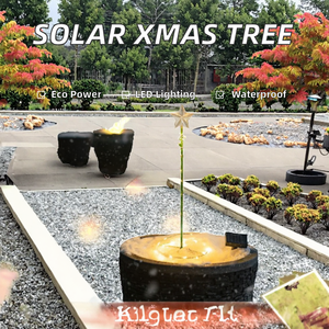 ต้นคริสต์มาสพลาสติก LED พลังงานแสงอาทิตย์ขายดี พร้อมมาตรฐาน IP65 สำหรับตกแต่งกลางแจ้ง - Product Image 2