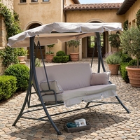 Chaise suspendue d'extérieur, balançoire de jardin, lit de balcon, chaise à bascule, hamac de jardin avec auvent