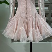Vestido Mini de Manga Larga Abullonada con Encaje en la Cintura, Estilo Francés Sexy para Mujer, Nuevo Modelo de Verano 2026