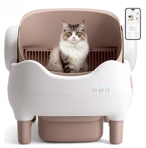 Lettiera Intelligente Mini-B per Gatti in ABS con Pulizia Automatica e Spazzolatura, Aperta e di Grandi Dimensioni - Product Image 1