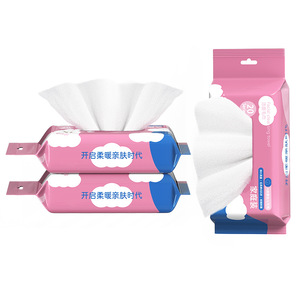 Lingettes nettoyantes carrées jetables extra douces en tissu non tissé, tampons épais pour le démaquillage et les soins quotidiens de la peau - Product Image 2