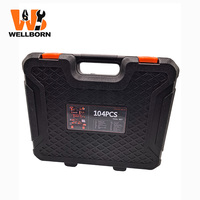 Kit d'outils universel multifonctionnel de qualité industrielle 104 pièces OEM avec étui rigide pour l'entretien et le traitement automobile
