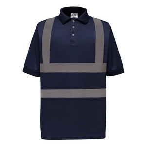 <strong>Hi</strong> <strong>Vis</strong> Class 2 Reflective Safety Construction Wear Lime <strong>Orange</strong> Short Long Sleeve High Visibility Polo T Shirt - Product Image 6