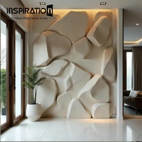 Panneaux muraux 3D sculptés à la main, taille personnalisée, haute qualité, art moderne, décor mural, sculpture, tuiles en plâtre