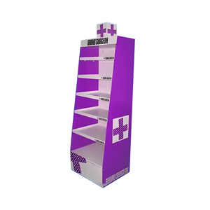 Estante de papel corrugado apilable plegable portátil de supermercado al por menor hecho de cartón Color personalizado para exhibición de tienda - Product Image 1