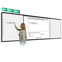 Pizarra Interactiva EIBOARD de 86 Pulgadas, 162 Push Pull, 4K, Lápiz Infrarrojo, Tiza, Pizarra Inteligente Android para Educación en el Aula