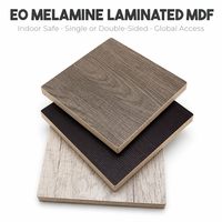 Panneau MDF mélaminé à faible émission de formaldéhyde, panneau de fibres stable pour l'intérieur, idéal pour les armoires, les penderies et les bureaux