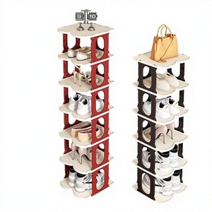 Zapatero de Plástico Duradero de Múltiples Niveles que Ahorra Espacio para Dormitorio, Entrada, Sala de Estar - Organizador de Almacenamiento de <span class=keywords><strong>Zapatos</strong></span> para el Hogar - Product Image 2