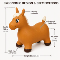 Jouets gonflables pour tout-petits, cheval sauteur spatial, fournis directement par l'usine