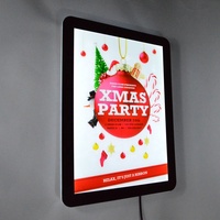 Affichage mural rétroéclairé A2 A3 A4 en acrylique magnétique lumineux personnalisé ultra-mince à haute luminosité et économie d'énergie