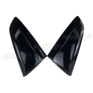 Car Rear Louver Trim for Ford Mustang 2015-2022 Windows <b>Shutter</b> Cover Vent Scoop Carbon Fiber Style Decoration Accessories - Product Image 2