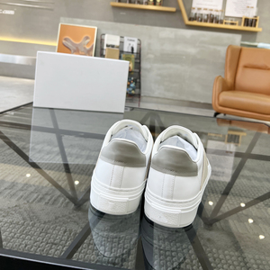 Baskets décontractées pour hommes en cuir de vachette véritable avec bande élastique, légères, antidérapantes, tendance, style skate, Guangdong - Product Image 6