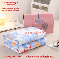 Ensemble cadeau de couette rafraîchissante d'été pour enfants, couette fine pour climatisation, tissu brocart 100% acrylique, style moderne minimaliste